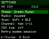 Green Radar theme and recon settings